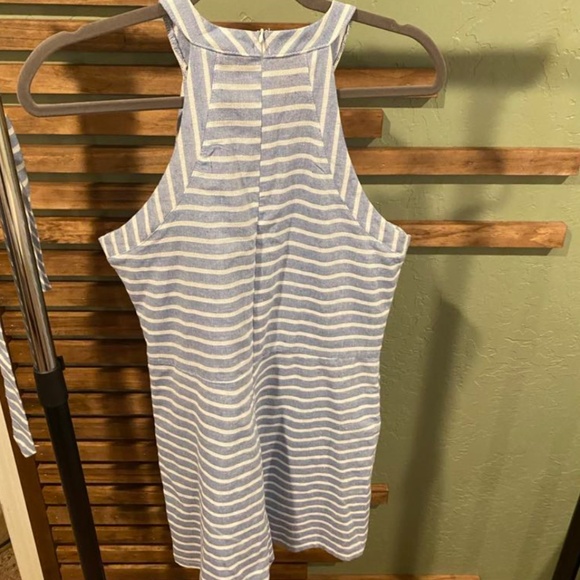 Blue and white stripped romper - Picture 7 of 8